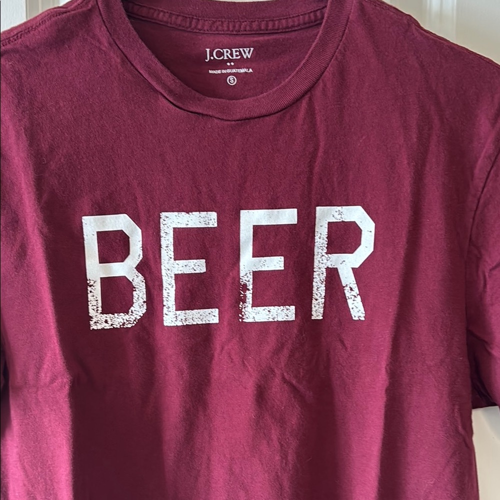 J. Crew Men's Maroon T-Shirt
